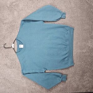 Jerzees Sweatshirt Mens Large‎ Teal Vintage USA Made Crew Long Sleeve Retro